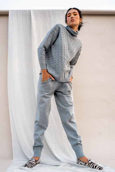 Cable Knit Cardigan & Pants Set