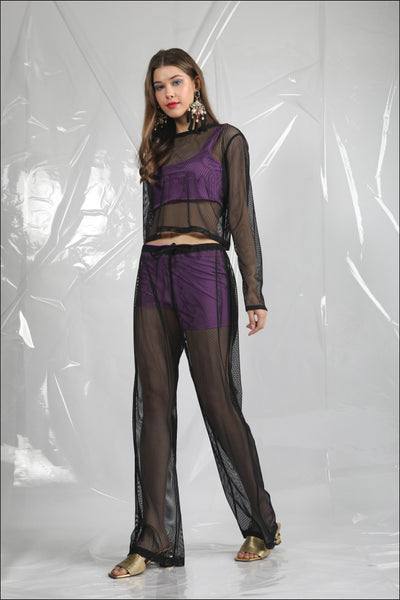 Purple inner with Mesh black over wear