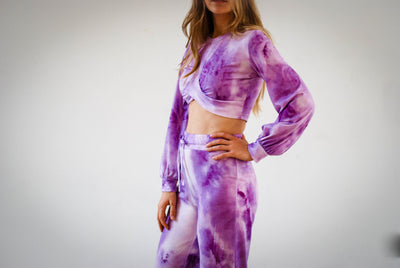 Tie Dye Kick Flare Festival Cord Set