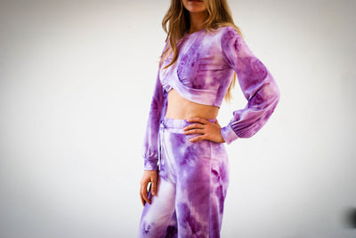 Tie Dye Kick Flare Festival Cord Set